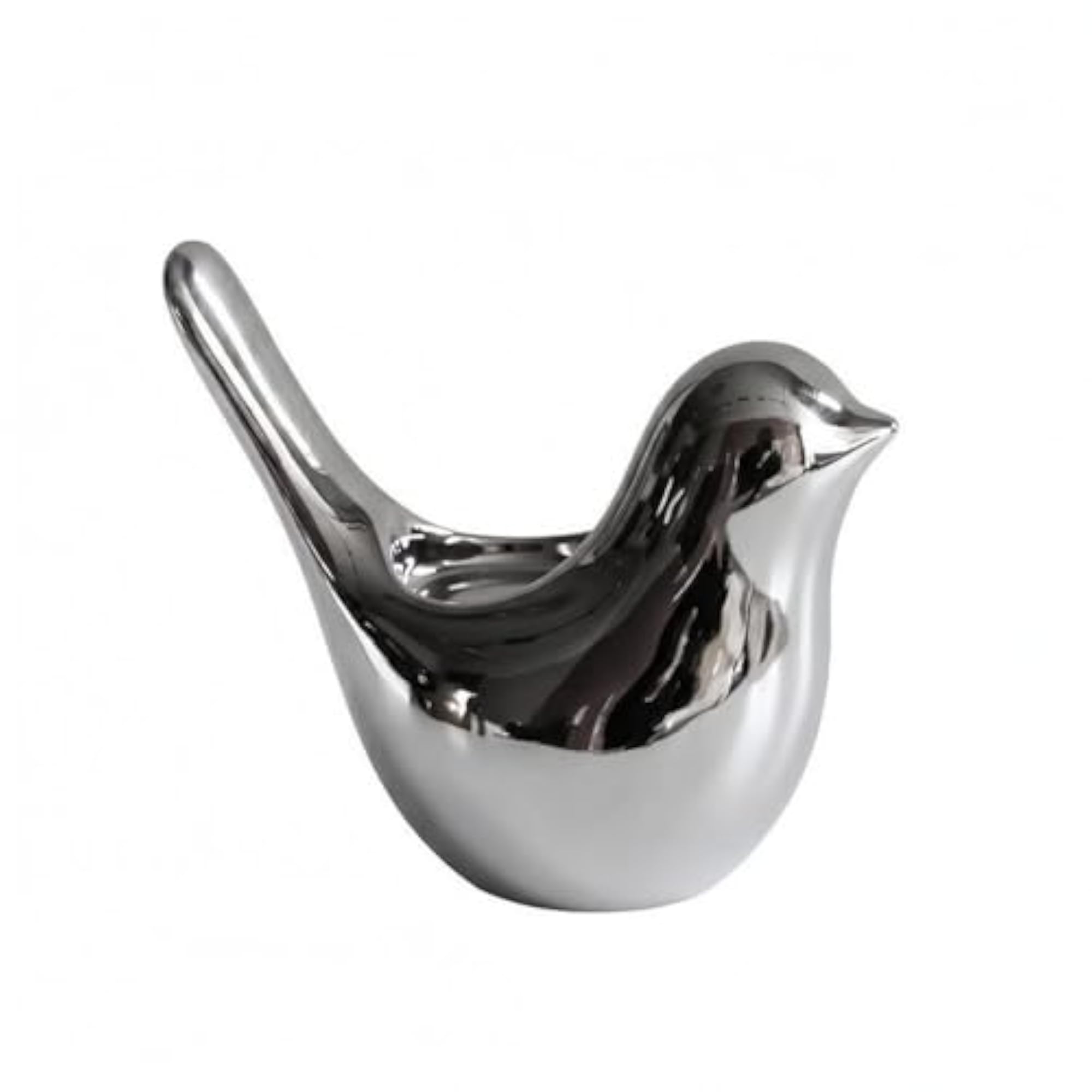 Compact Bird-Shaped Candle Holder Decorative Mirror Finish